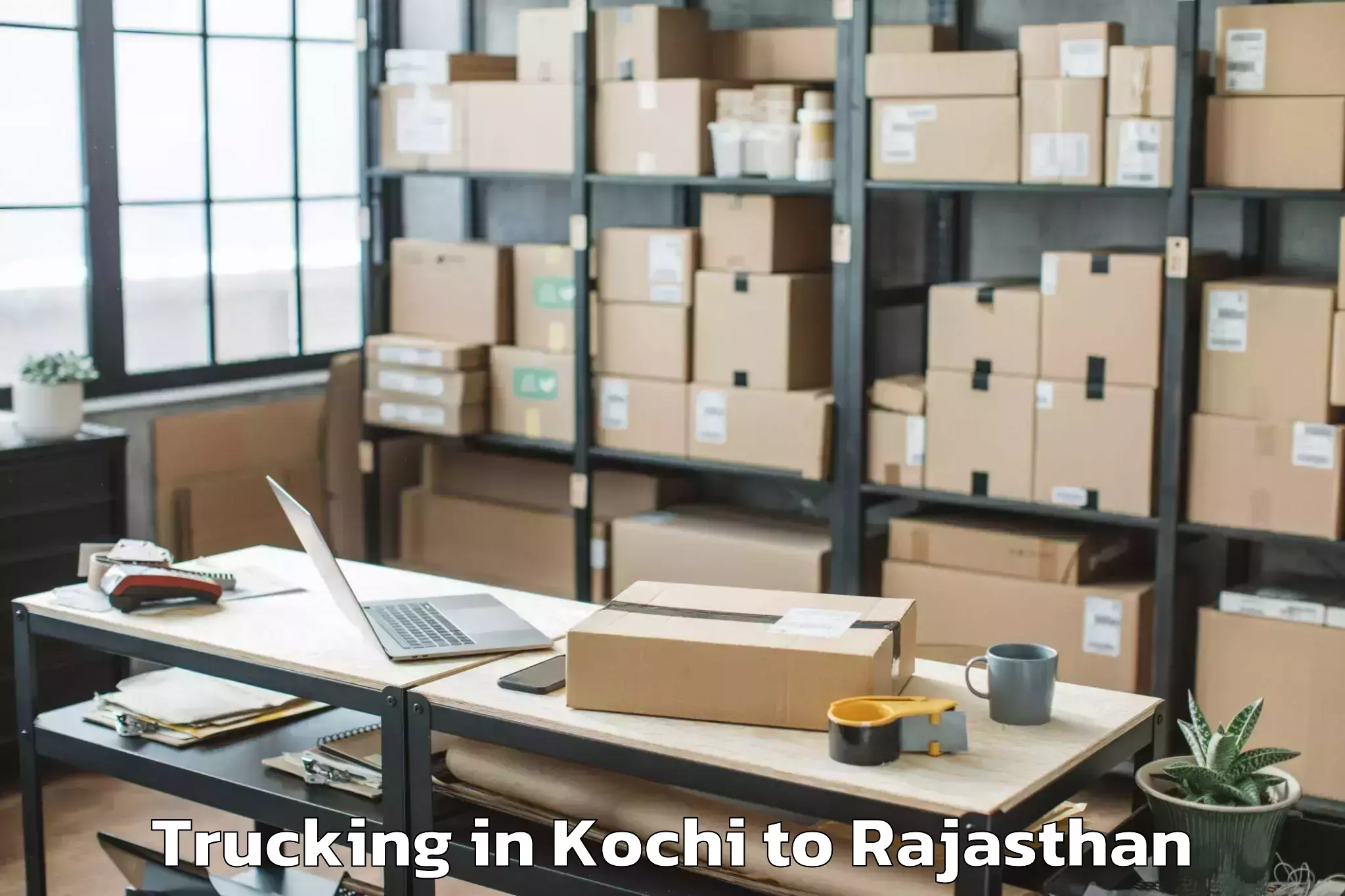 Book Kochi to Bhim Trucking